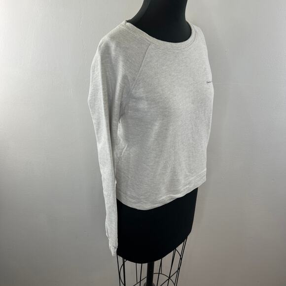 FOR THE REPUBLIC Gray Cotton Blend Round Neck "Love Yourself" Sweatshirt Size XS - Picture 4 of 7